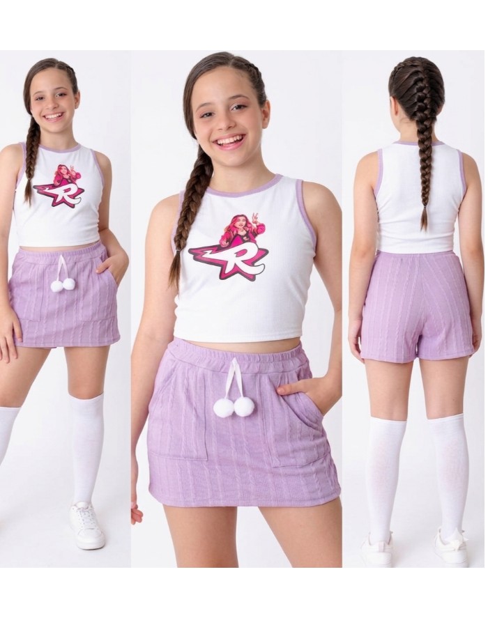 CONJUNTO SHORT SAIA EMILLY VICK INFANTO-JUVENIL