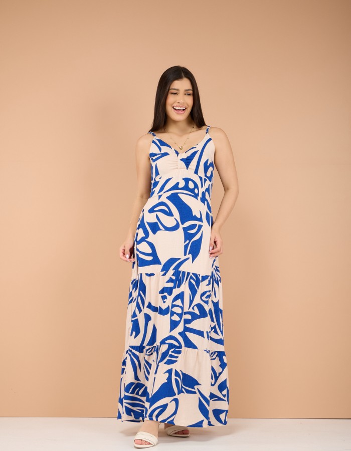 VESTIDO L. ALÇA AJUSTÁVEL (TEC. VISCOLINHO)