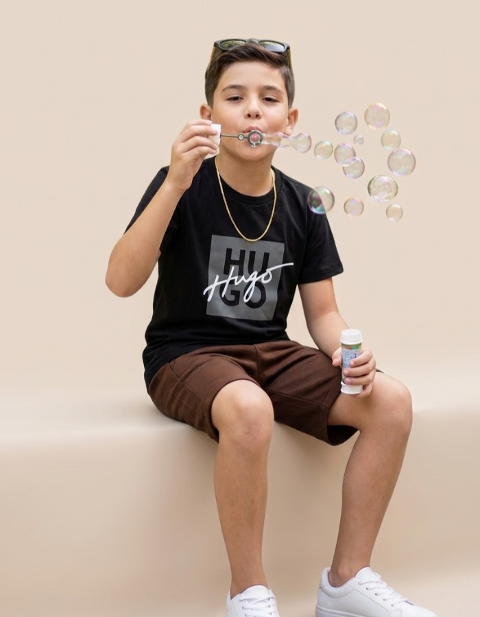 Conjunto com short moleton Hugo BosS