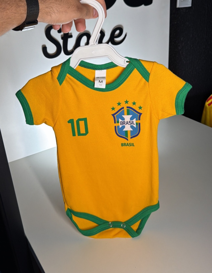 BODY INFANTIL - BRASIL - AMARELA