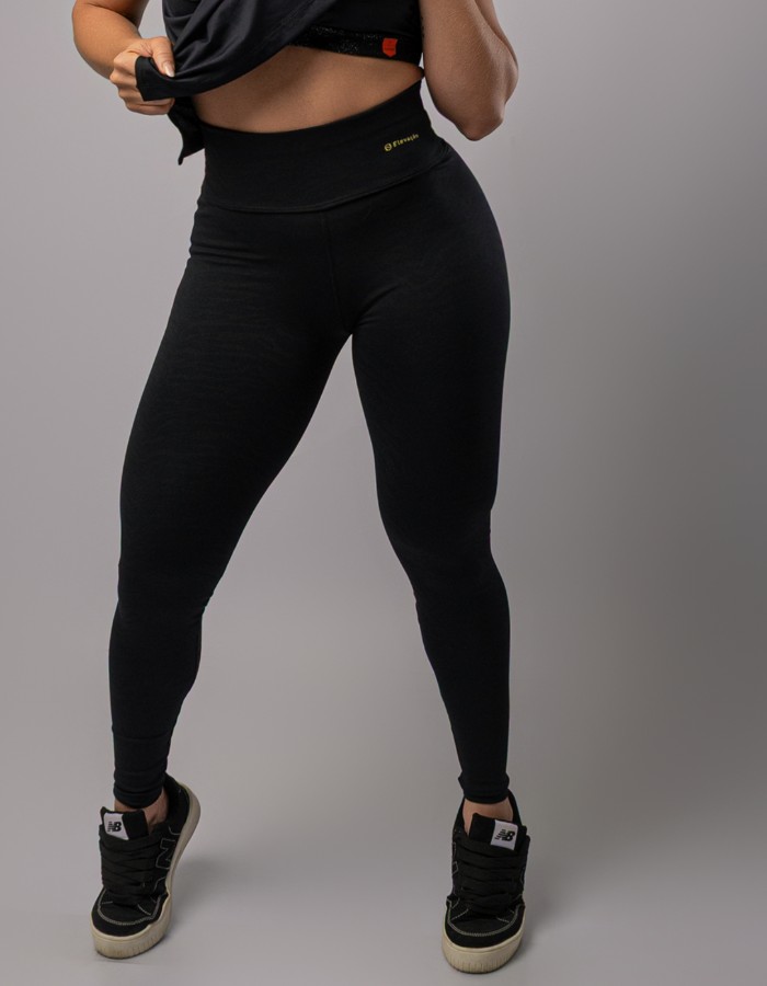 CALÇA BASICA ANIMAL PRINT TECIDO JAQUARD