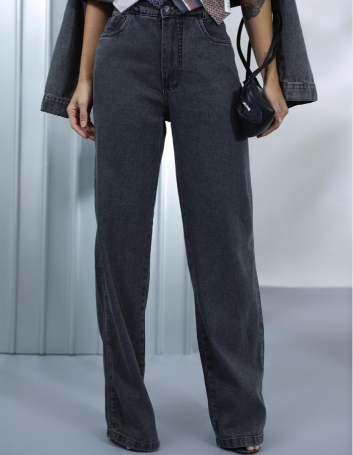 CALÇA WIDE LEG 100% BLACK CLARO