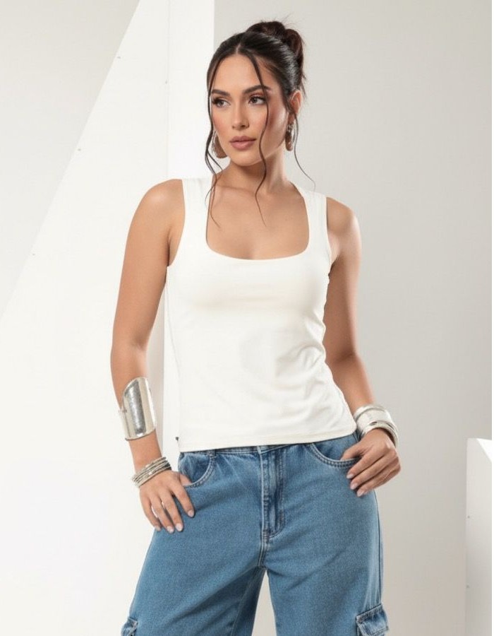 BLUSA EM POLIAMIDA PREMIUM 