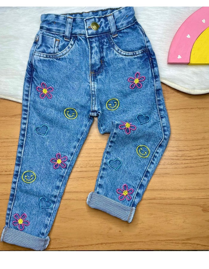 Calça jeans emoji