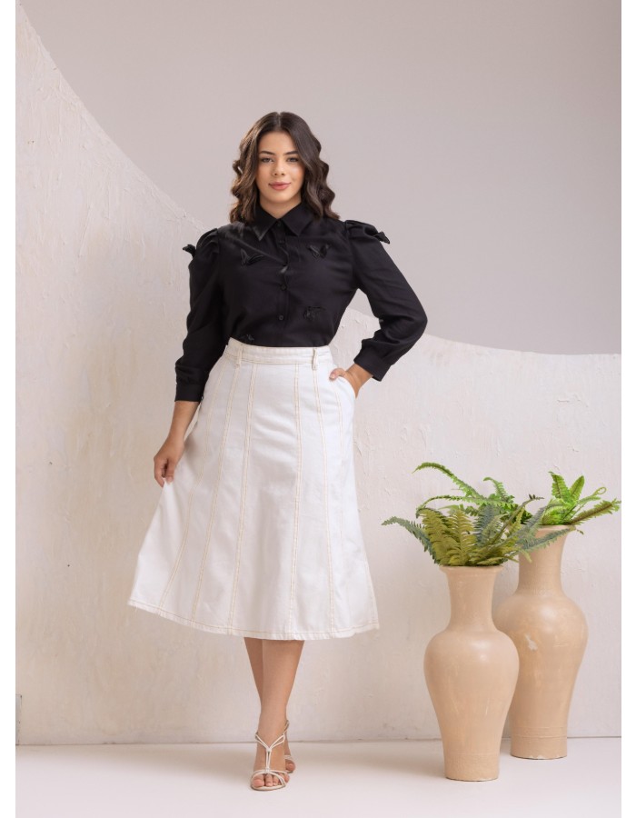 SAIA JEANS EVASÊ C/RECORTE