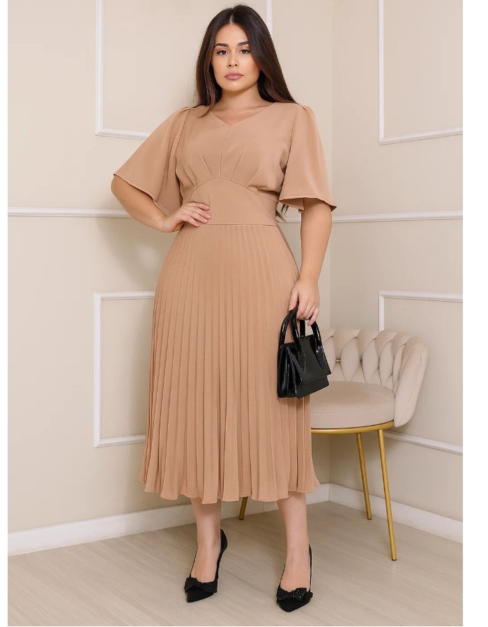 Vestido plissado 