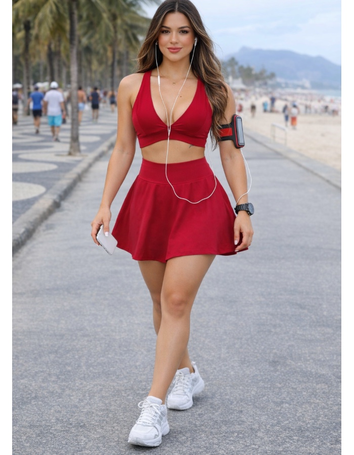 CONJUNTO DE SHORT SAIA TOP LISO 