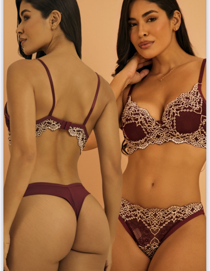 Conjunto bicolor poliamida 