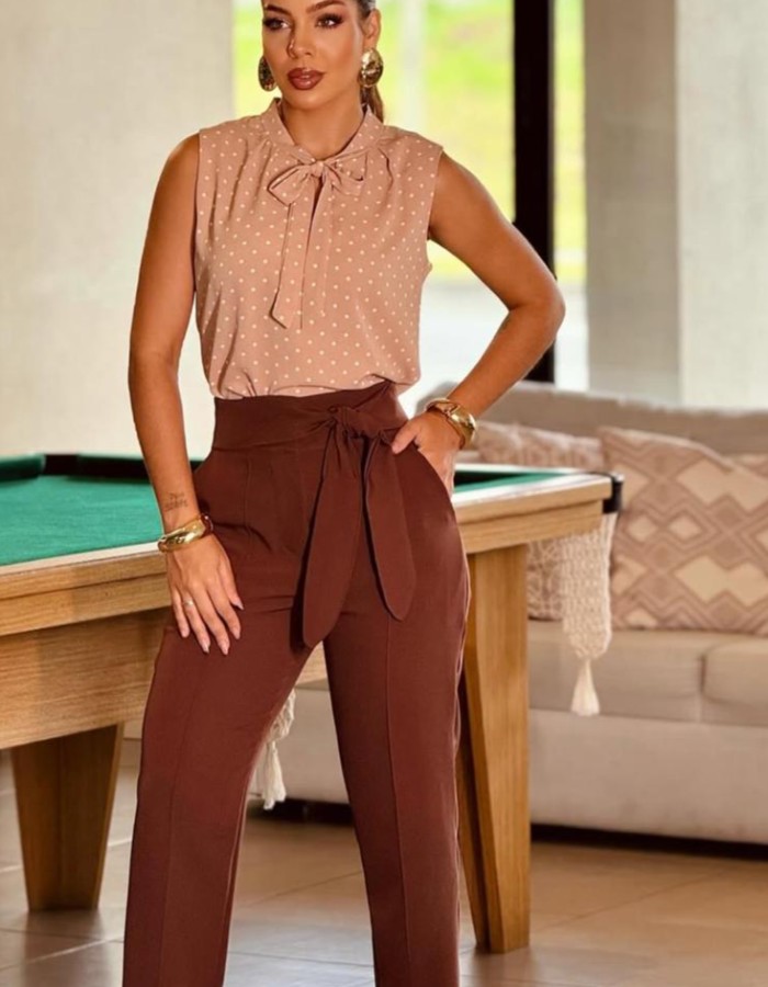 BLUSA CREPE SEDA POÁ