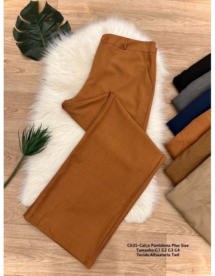 Calça pantalona Plus Size 