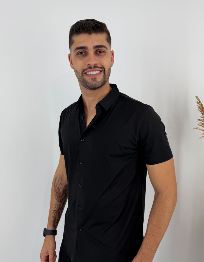 CAMISA SOCIAL MANGA CURTA TECH PREMIUM - P AO XG