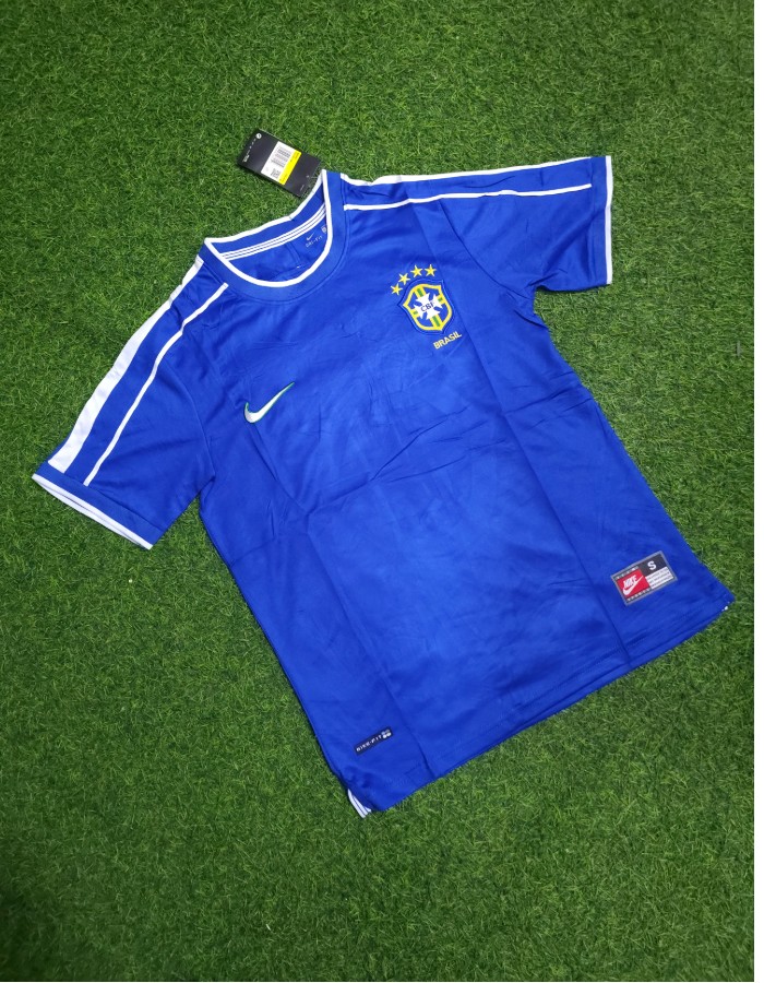 CAMISA RETRÔ SELEÇÃO BRASIL AWAY COPA 1998