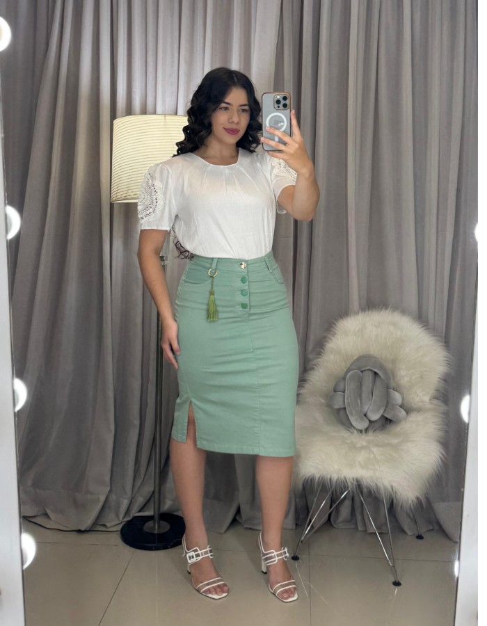 SAIA JEANS MIDI COLLOR