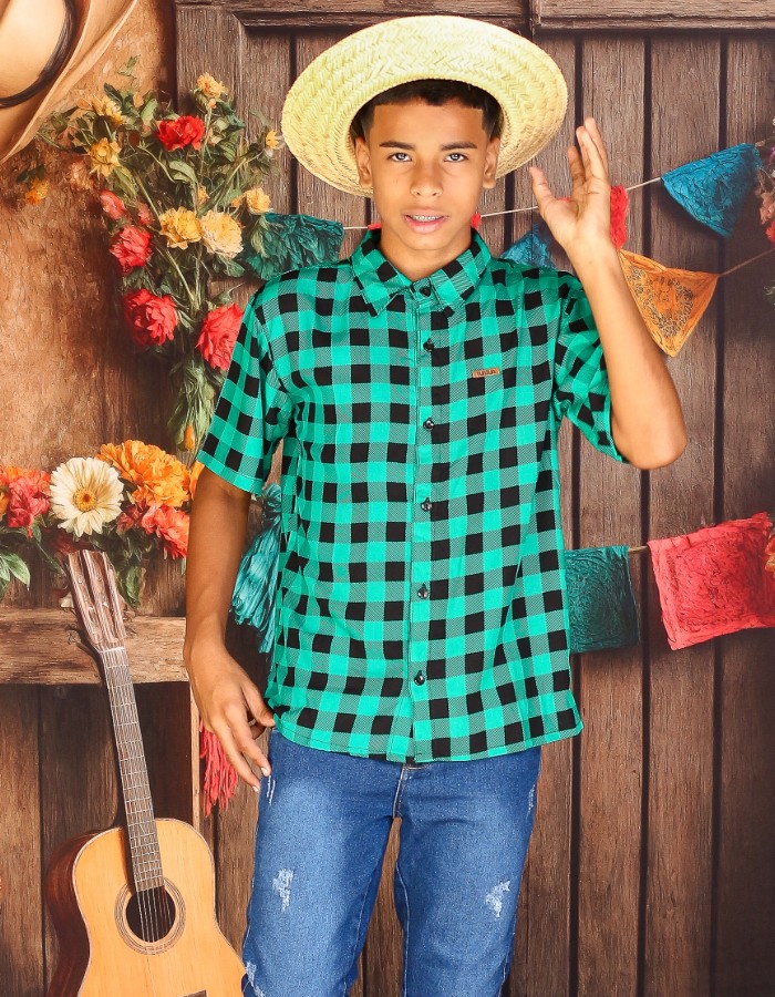 CAMISA XADREZ 10,12,14,16
