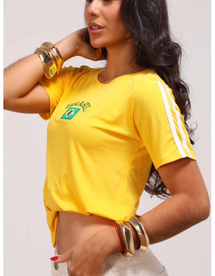 Básica Brasil Slim bordada 