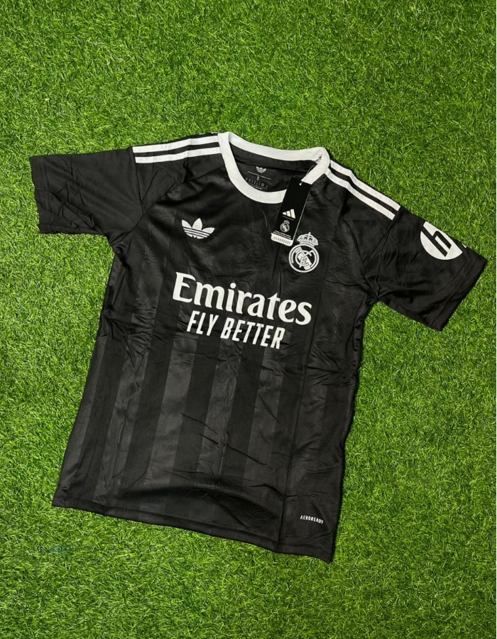Camisa Real Madrid Goleiro Torcedor 25/26 Masculina Adidas - preta