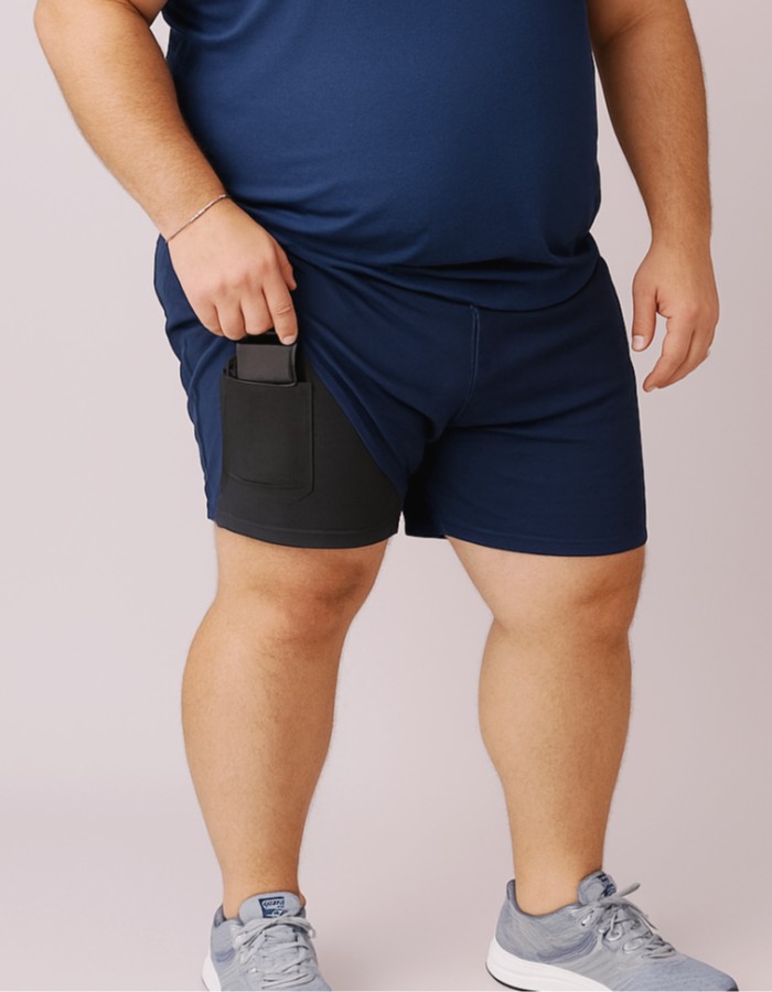Short Masculino Dry-Fit com Compressão (PLUS SIZE)