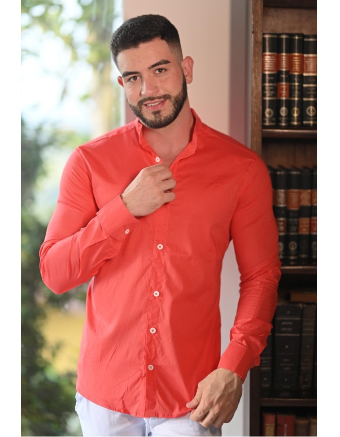 Camisa Tricoline Gola Padre M/L (R:10-B)