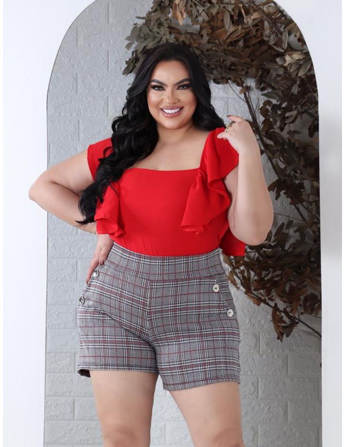 Short tradiconal c/ botões (XADREZ VÁRIADOS) 