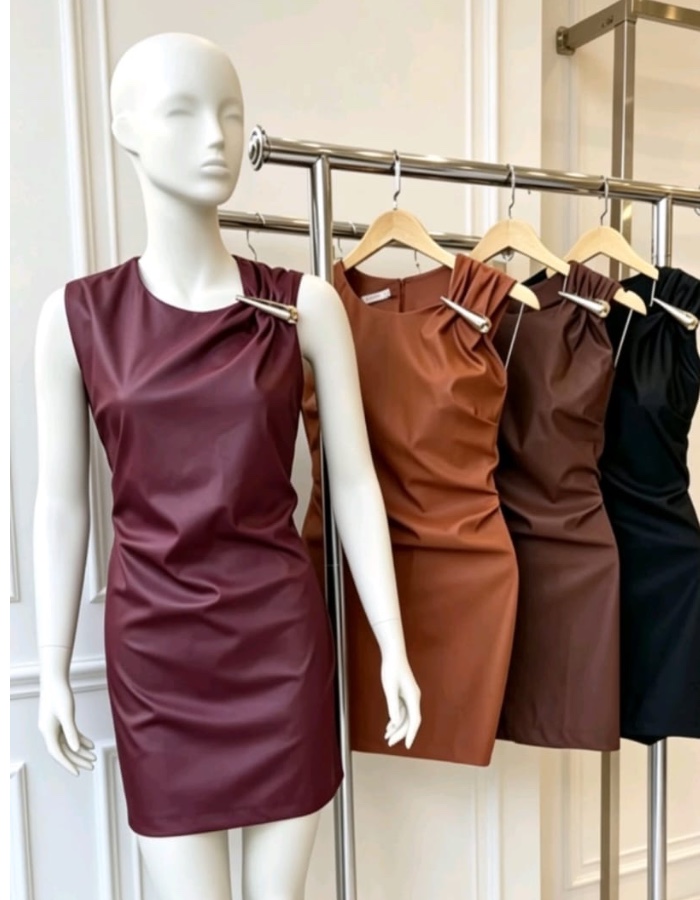 Vestido de couro P.U