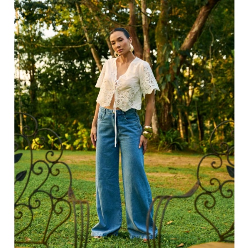 PANTALONA SLIM MARMORIZADO 100%