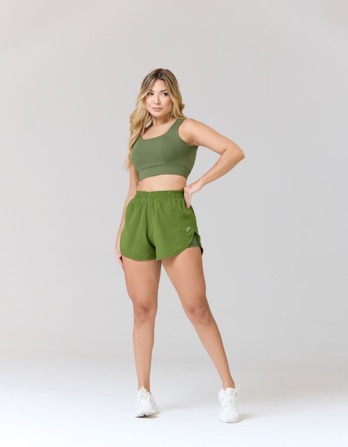 SHORT DUPLO TACTEL POLIAMIDA COM FENDA LATERAL