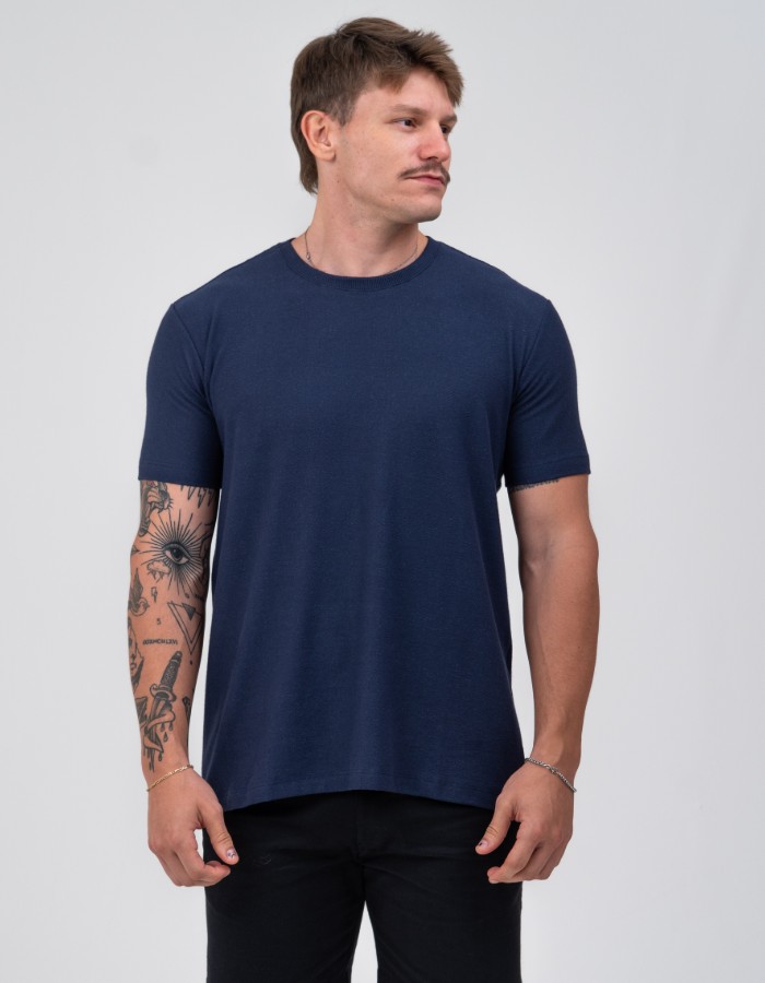 T SHIRT TEXTURE MARINHO