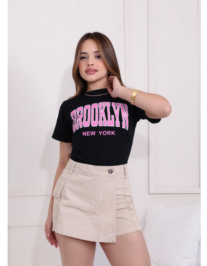 SHORT SAIA BEGE 1 BOLSO CARGO(DESGRADEADO)