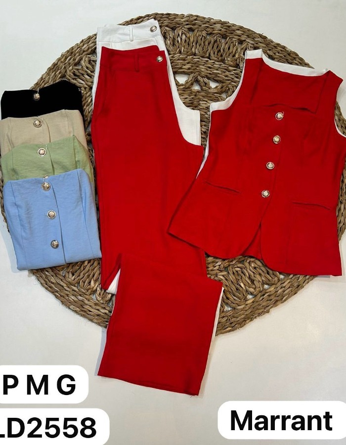 CONJUNTO TECIDO MARANTE 