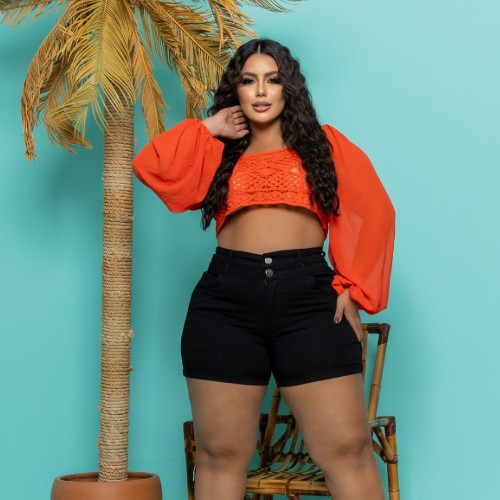 SHORT CURTO 2 CÓS PRETO 