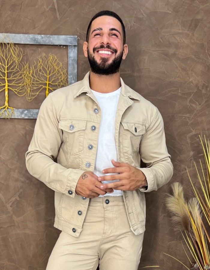 JAQUETA MASC COLLOR BEGE