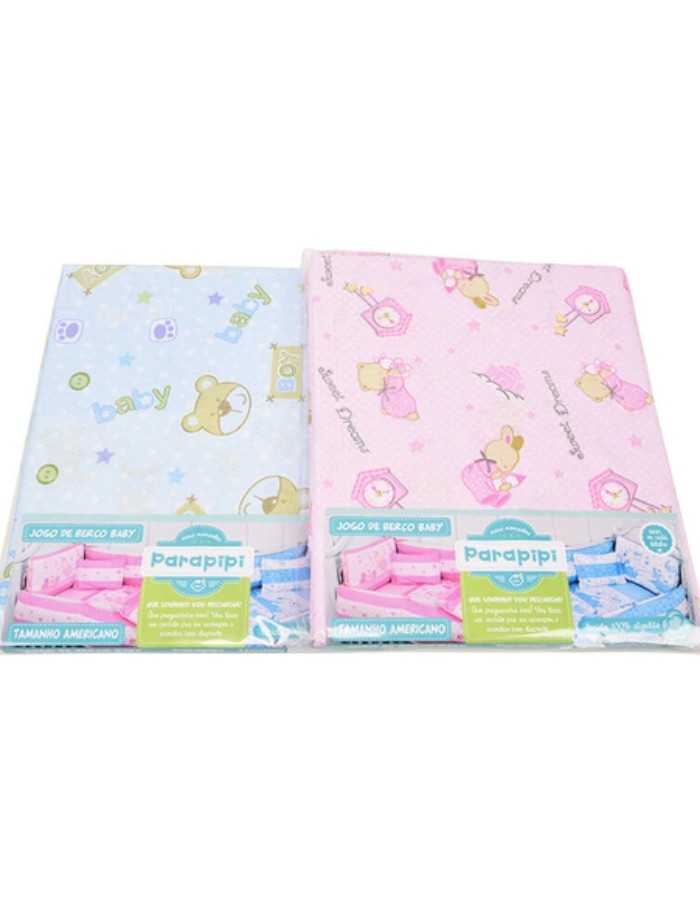 JOGO DE LENÇOL 32PEÇAS PARA BERÇO AMERICANO MINASREY