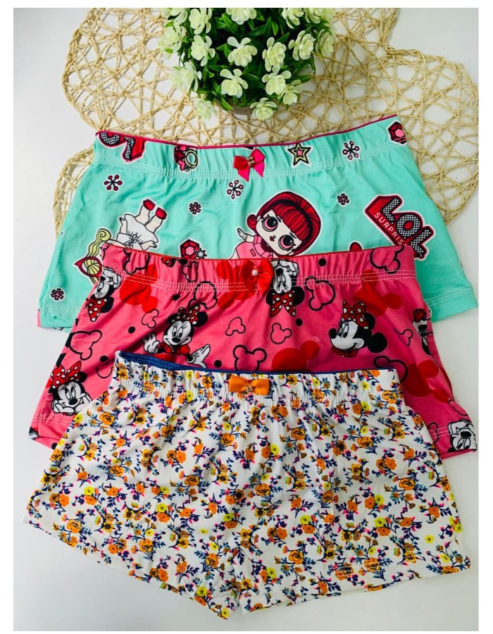 KIT CALCINHA BOXER JUVENIL