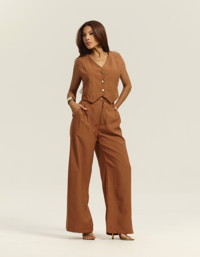CONJUNTO COLETE E CALÇA ALFAIATARIA