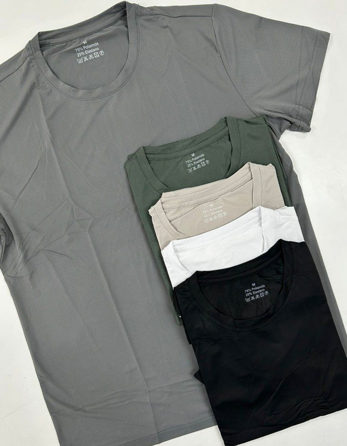 camisa gola careca dry fit importada masculina