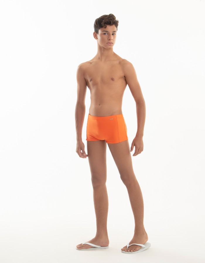 SUNGA BOX RECORTE LATERAL TEXTURIZADO - JUVENIL (LIQUIDAÇÃO) 