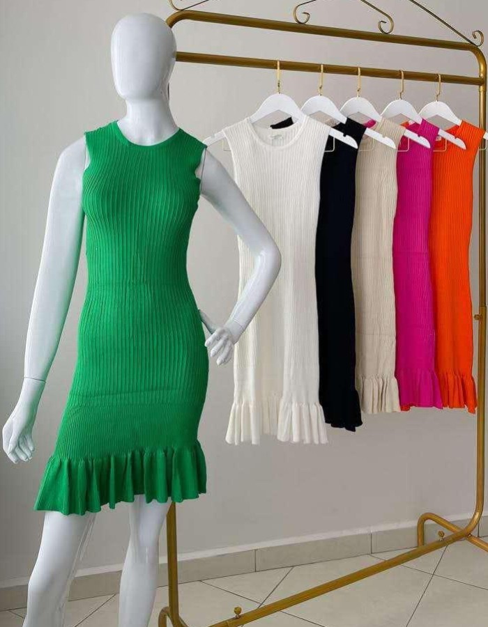 VESTIDO MODAL BABADINHO