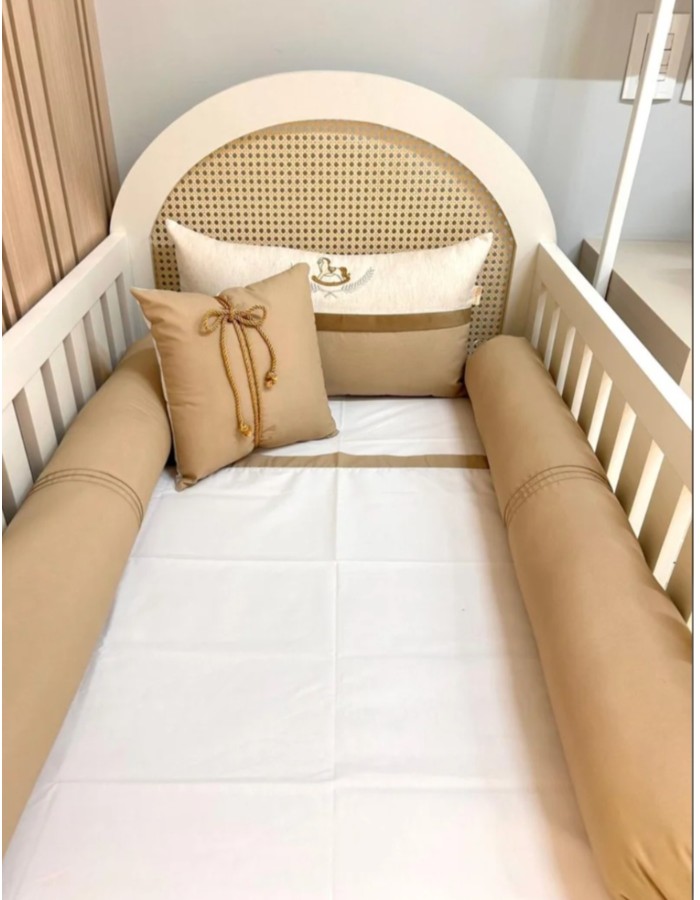 KIT BERÇO CERCADO PREMIUM CAVALO FAVO 6 PEÇAS