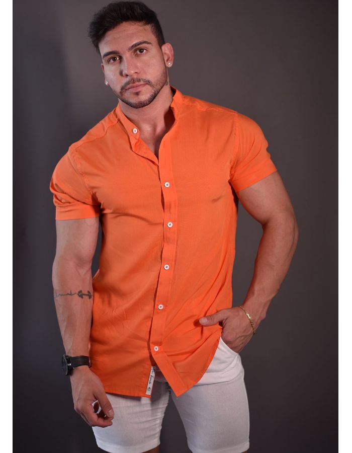 Camisaria Viscose Laranja