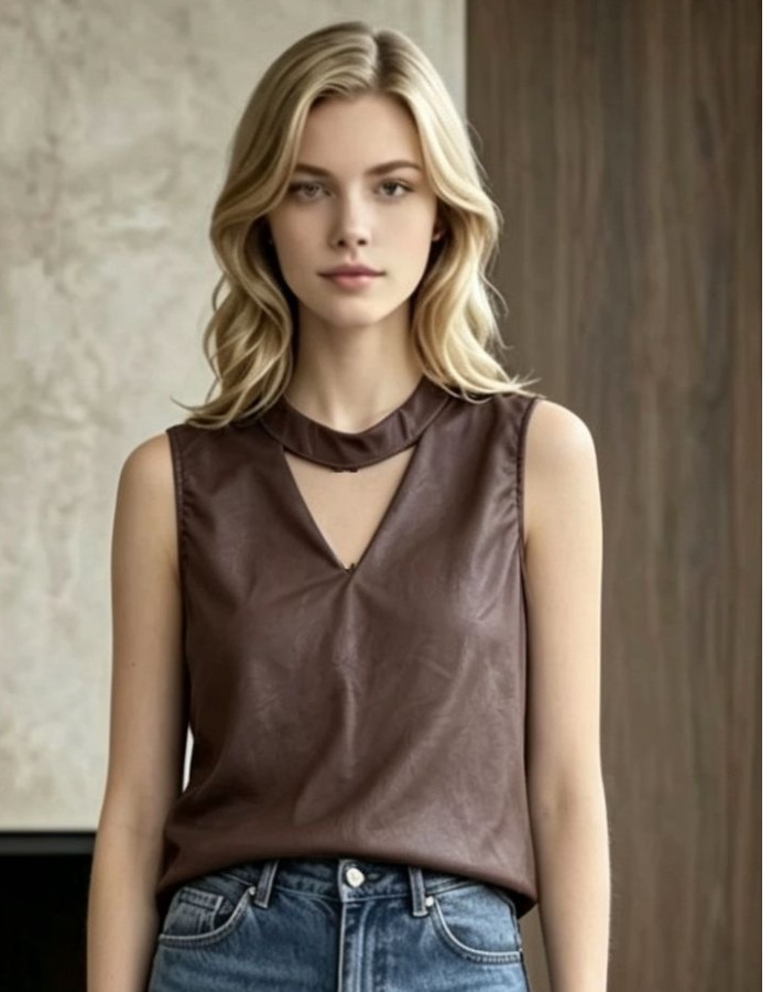 BLUSA EM COURINO
