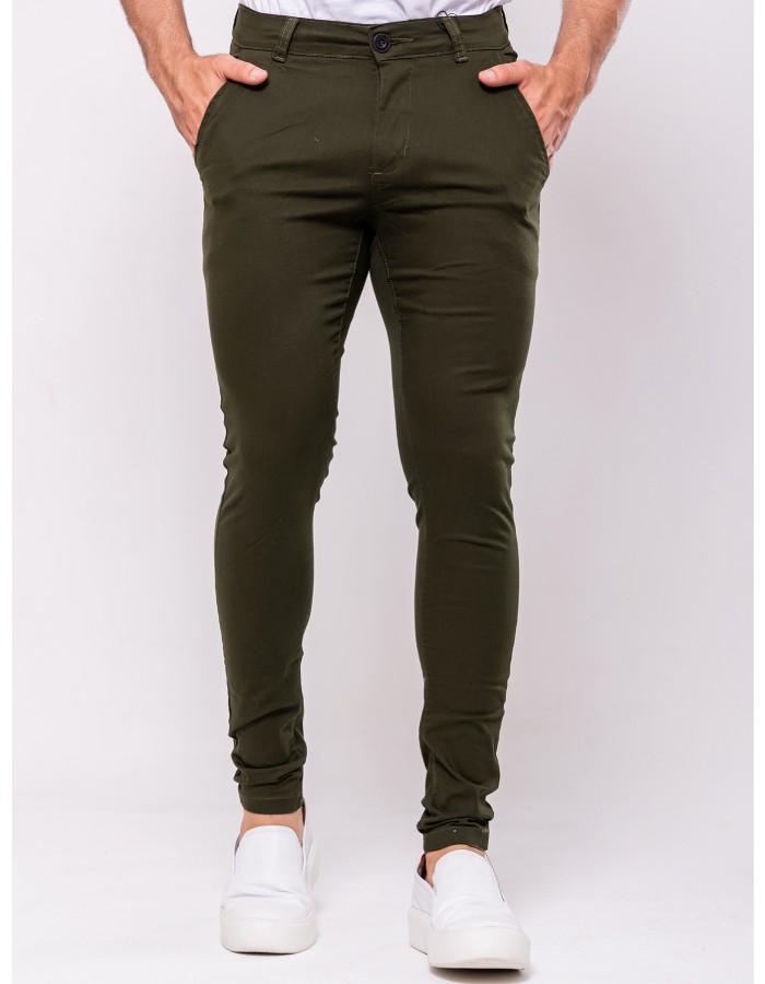Calça Alfaiataria Slim Tradicional verde Musgo
