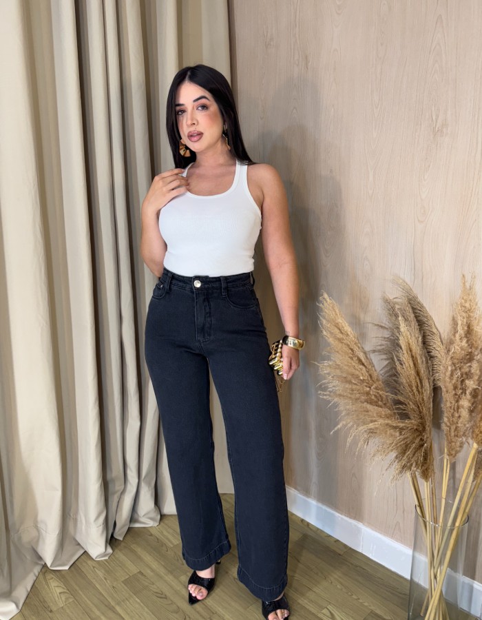 PANT. BLACK ABANHADA