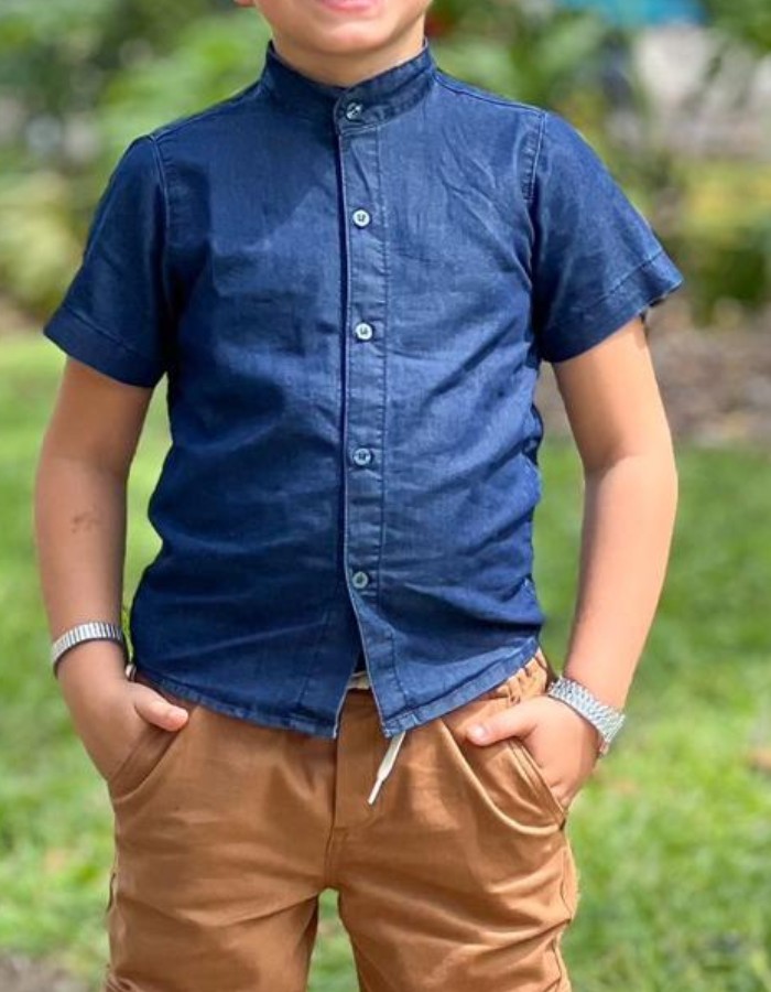 CAMISA MANGA CURTA JEANS