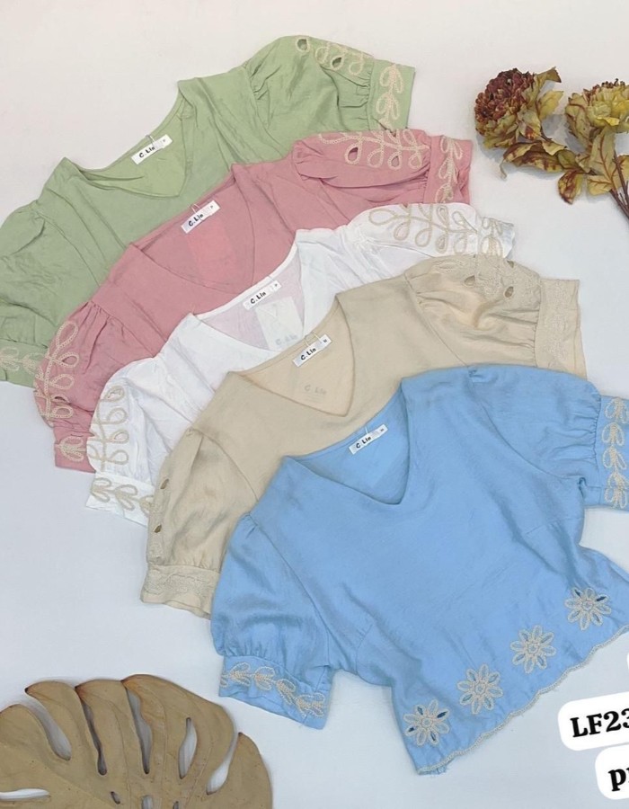 Semi Cropped Linho C/ZIper Na Lateral