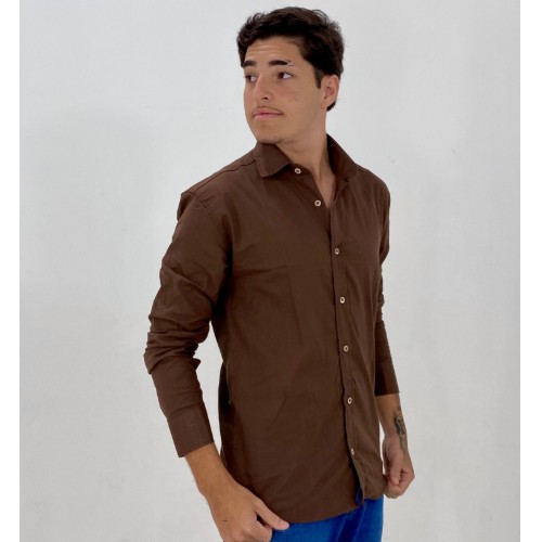 CAMISA MANGA LONGA LINHO GOLA TRADICIONAL