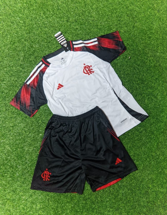 KIT INFANTIL FLAMENGO BRANCO 25/26 