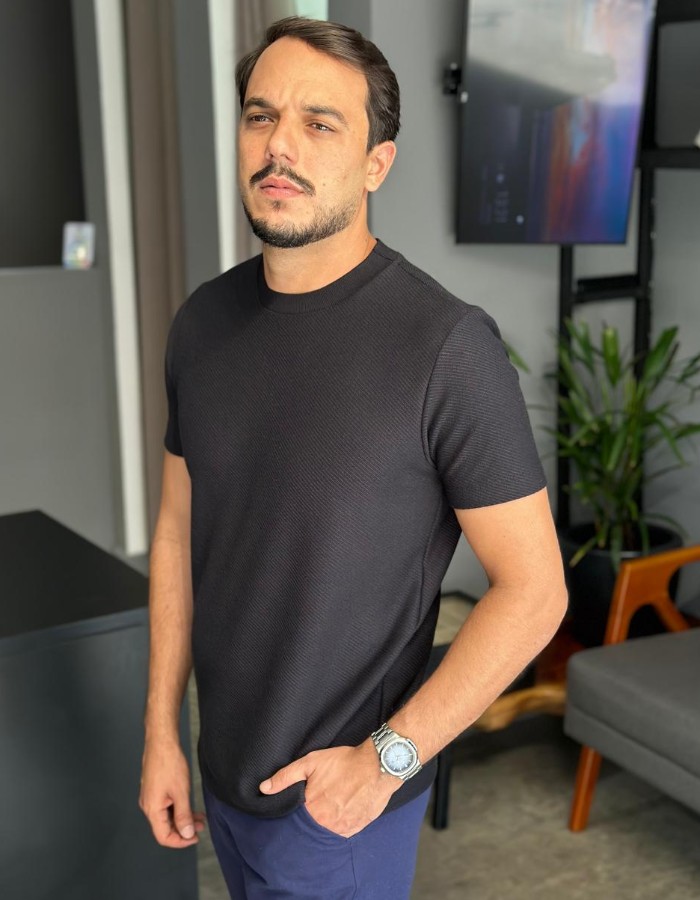T SHIRT ITALIA PRETO