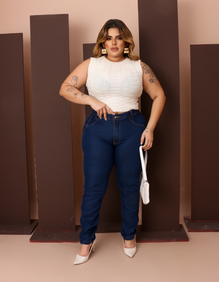 CALÇA MOM JEANS PLUS