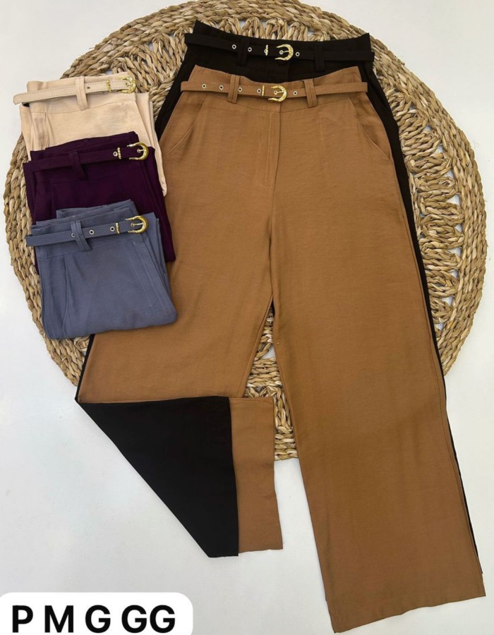 CALÇA TECIDO MARANTE PANTALONA 