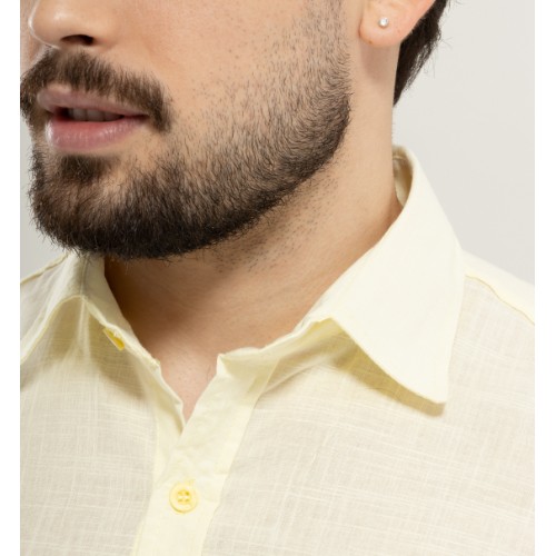 CAMISA MANGA CURTA LINHO GOLA TRADICIONAL 